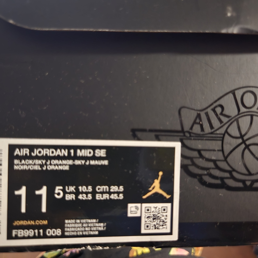 Jordan Air Jordan 1 Mid SE Black, Sky J, Orange, Mauve